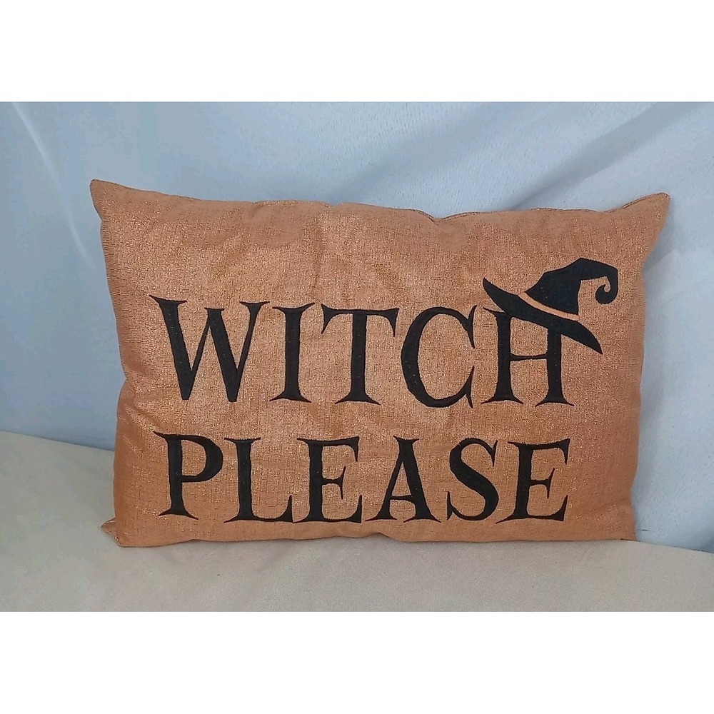 Stratford Home Halloween Pillow Witch‎ Please Decorative Witch Hat Throw Pillow